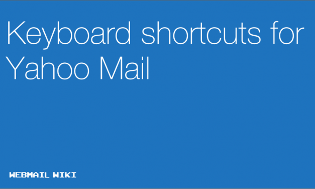 Keyboard shortcuts for Yahoo Mail