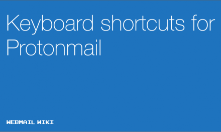 Keyboard shortcuts for Protonmail