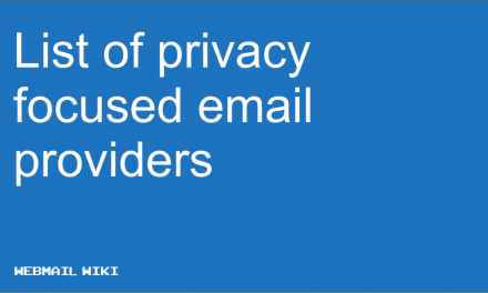 List of privacy focused email providers